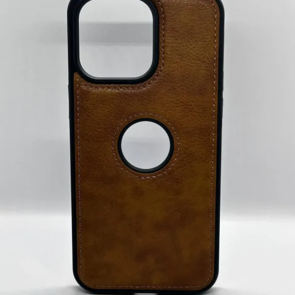 Луксозен,,кафяв,кожен,калъф,RT-17,за,iPhone,13