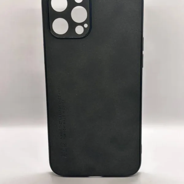 Луксозен гръб с наподобяващо алкантара покритие черен за Xiaomi Redmi 14C RT-10