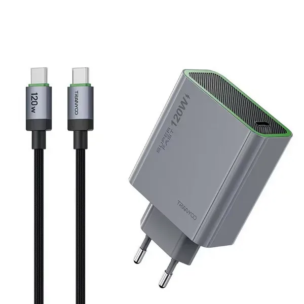 Tranyoo 120w T-EU8 GaN ултра бързо зарядно - Гаранция!